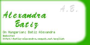 alexandra batiz business card